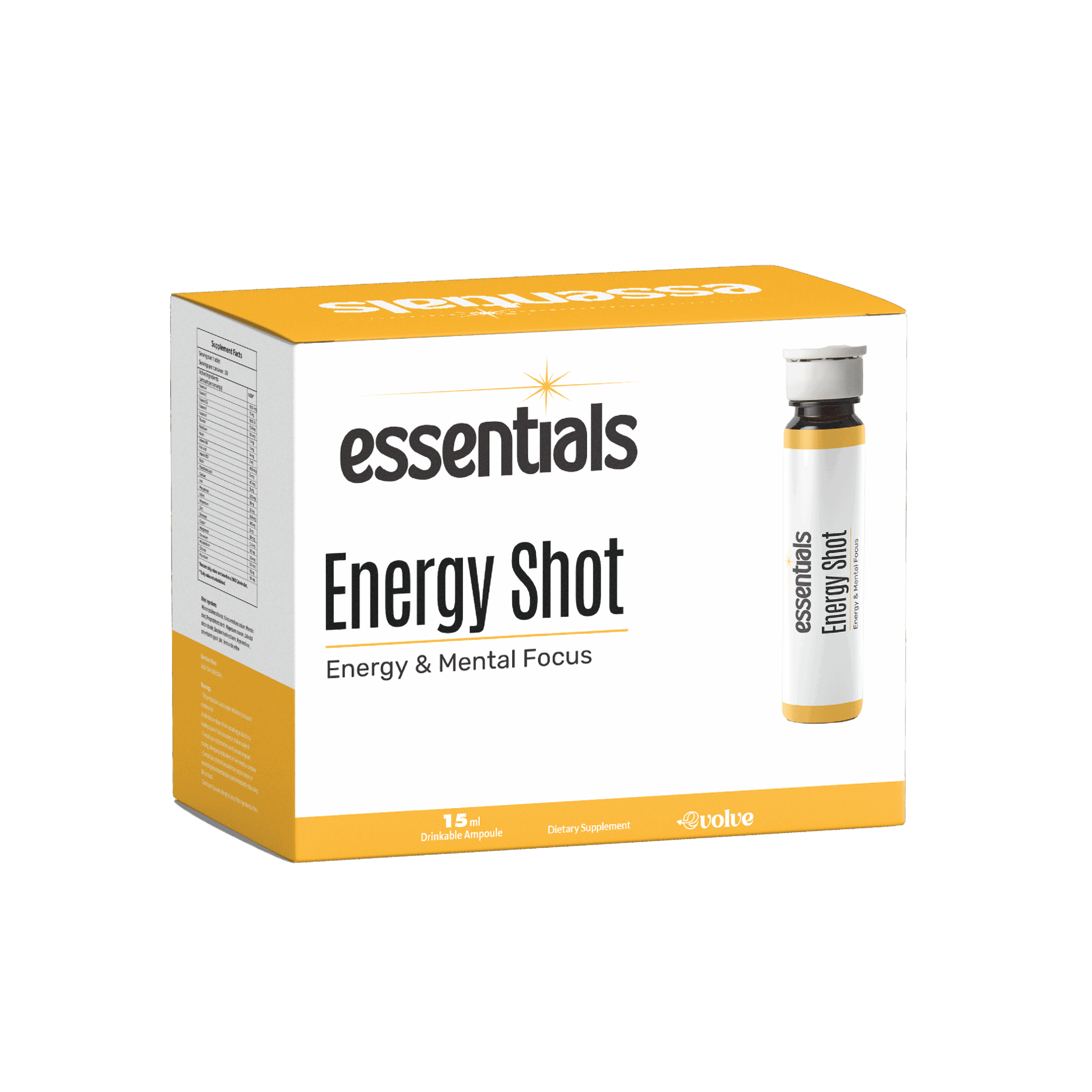 Essentials ENERGY SHOT (Ampola Bebível – 15 ml)