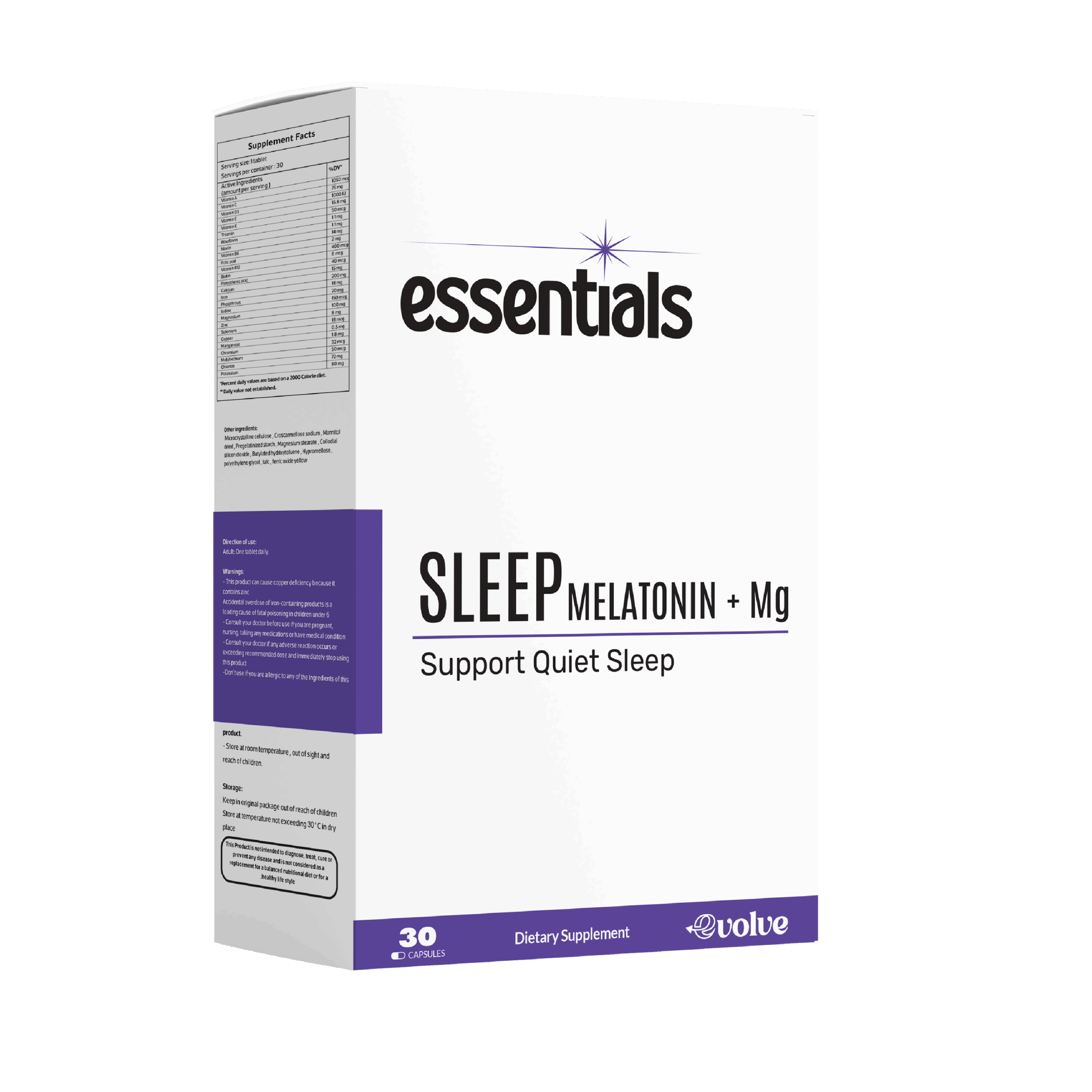 Essentials SLEEP MELATONIN + Mg (Suporte ao Sono Tranquilo) (Cápsulas)