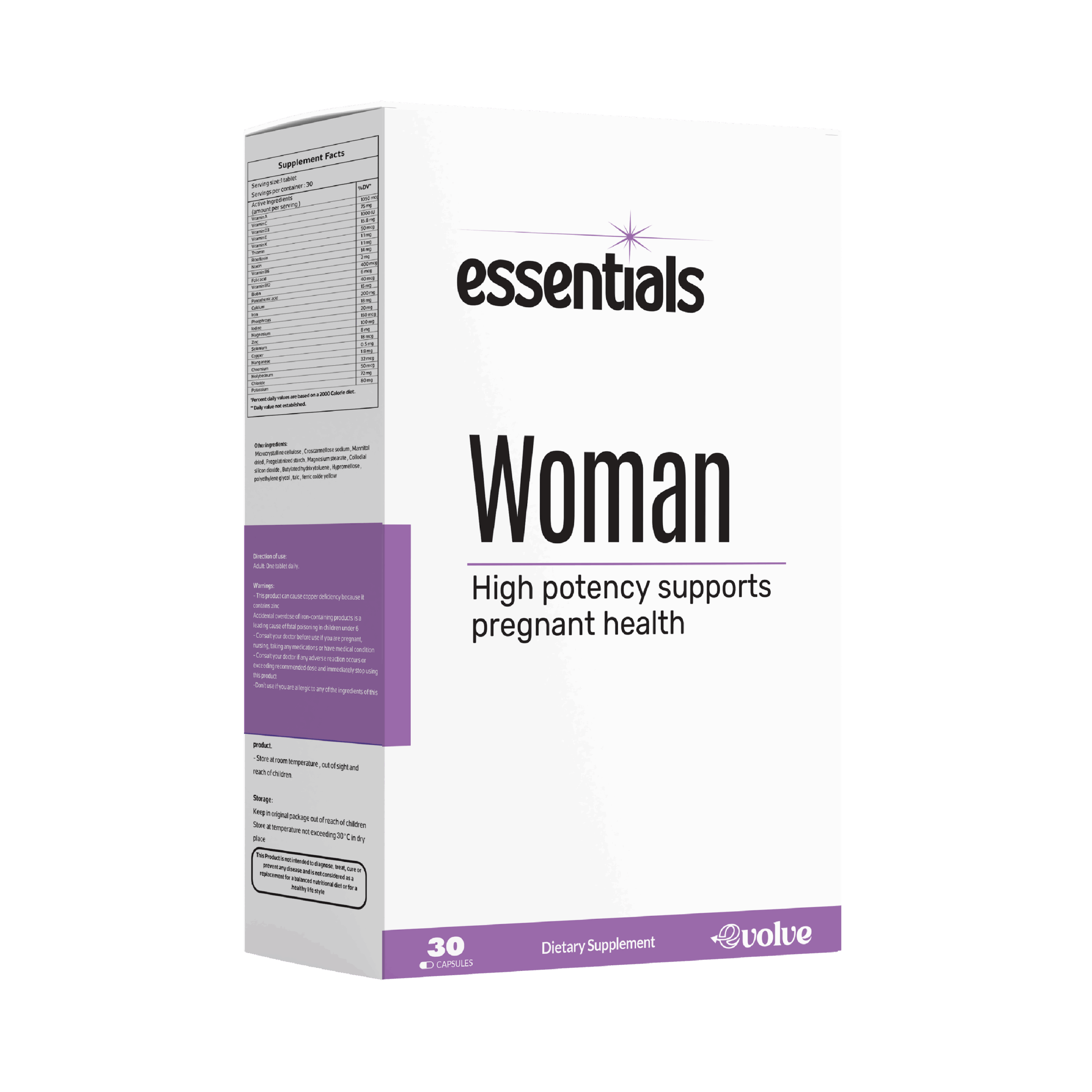 Essentials WOMAN (Alta Potência – Suporte à Saúde da Mulher e da Gravidez) (Cápsulas)